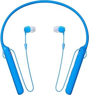 (Renewed) Sony WI-C400 Wireless Neckband in-Ear Headphone (Blue)