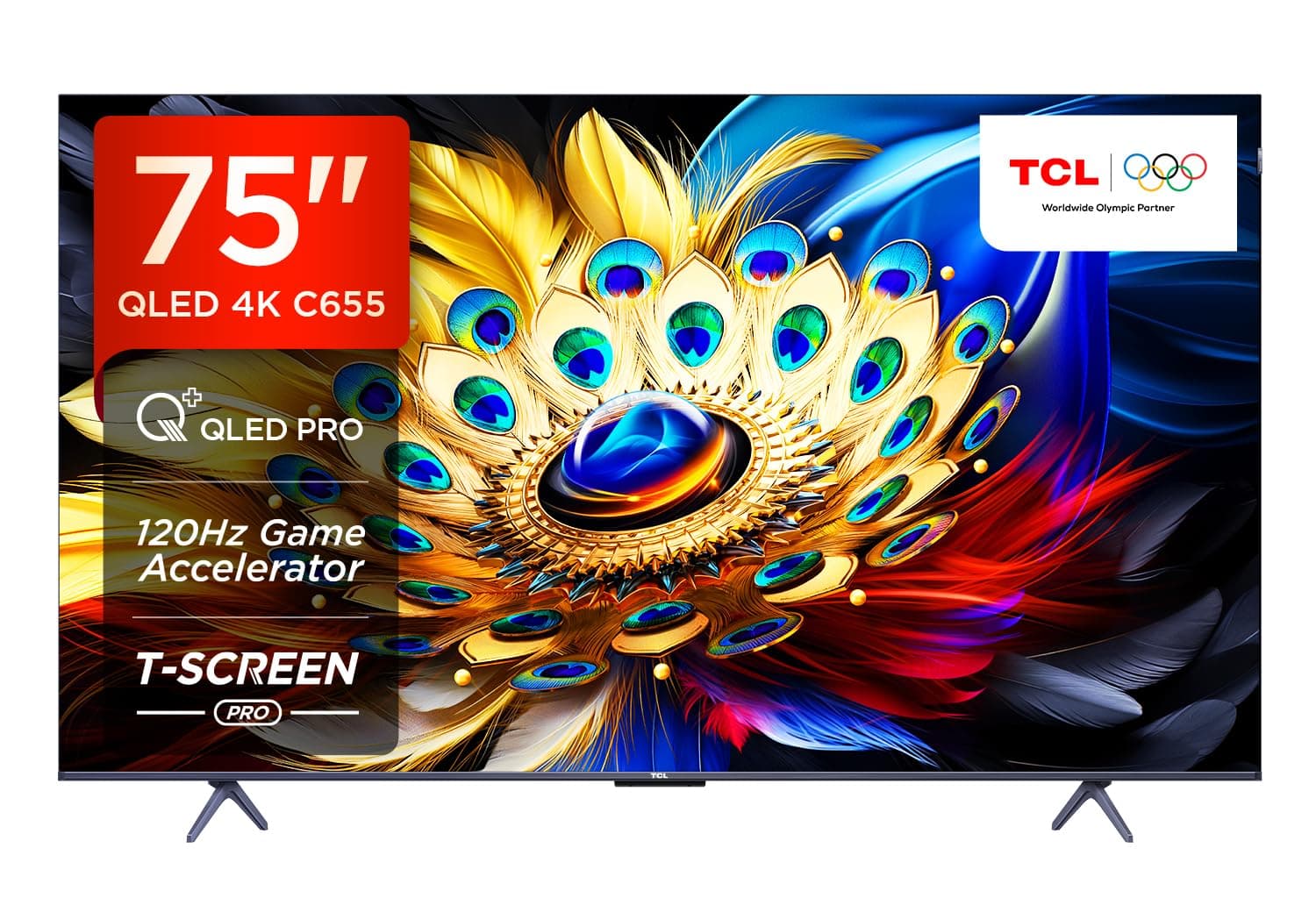 TCL 189 cm (75 inches) 4K Ultra HD Smart QLED Google TV 75C655 (Black)
