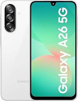 Samsung Galaxy A26 5G (Awesome White, 8GB, 256GB) | Awesome Intelligence: Circle to Search, Intelligent Editing | Awesome 50MP Triple Camera | IP67