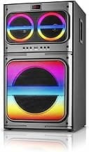 TECHXEWOO Party Box 1111 Home Theater Party Speaker 200 WATTS Peak Output with 8" WOOFER and Dual MID Range Speakers, Bluetooth, USB, Digital FM,TWS