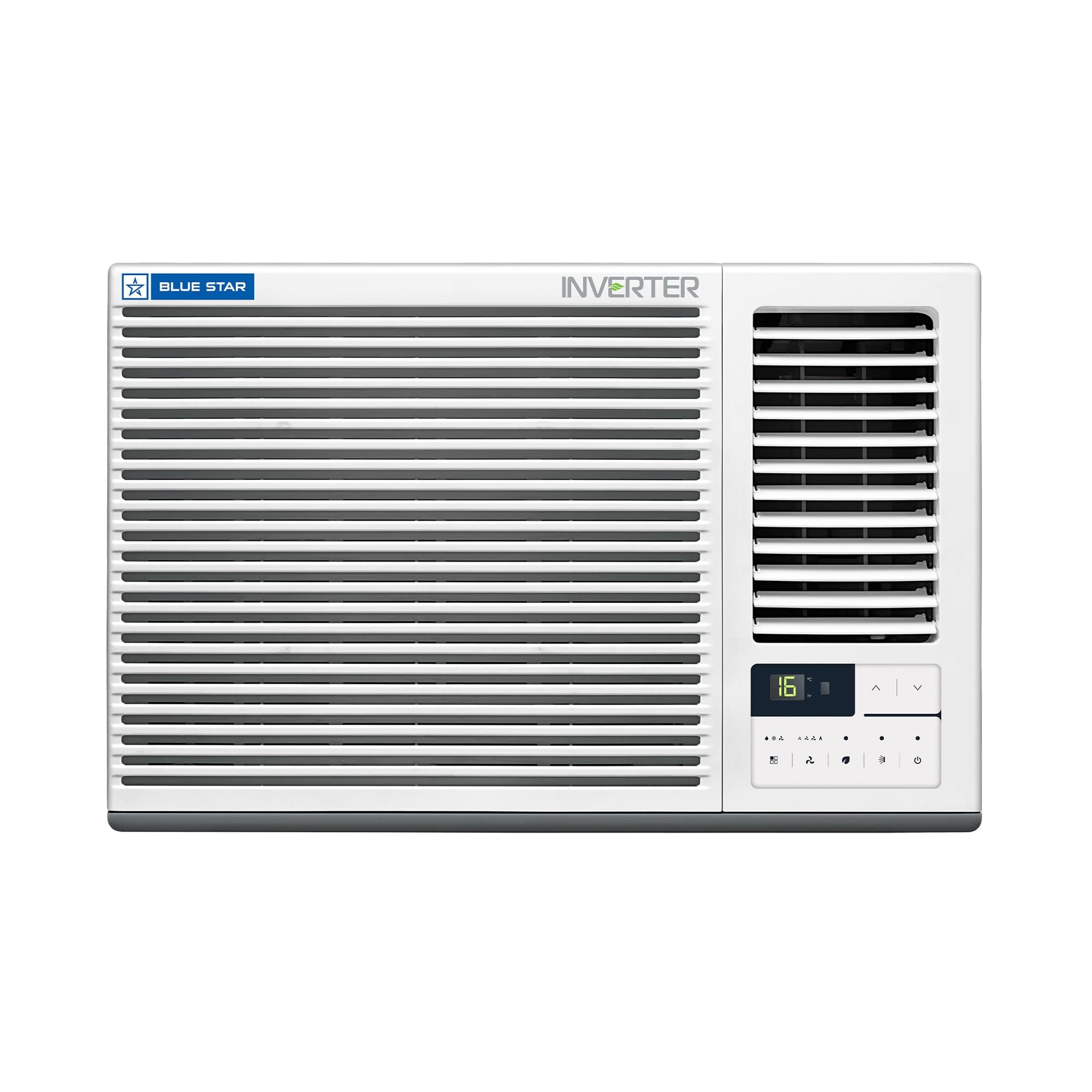 Blue Star 1.5 Ton 3 Star, Inverter Window AC (Copper, 2 Way Swing, Multi Sensors, Blue Fins, Self Diagnosis, WIA318GXU, White)