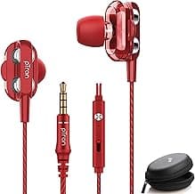 pTron Boom Ultima Dual Driver, in-Ear Gaming Wired Headphones with Mic, Volume Control, Passive Noise Cancelling Earphones with 3.5mm Audio Jack & 1.2