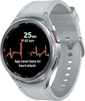 Samsung Galaxy Watch6 Classic Bluetooth (43mm, Silver, Compatible with Android only) | Introducing BP & ECG Features