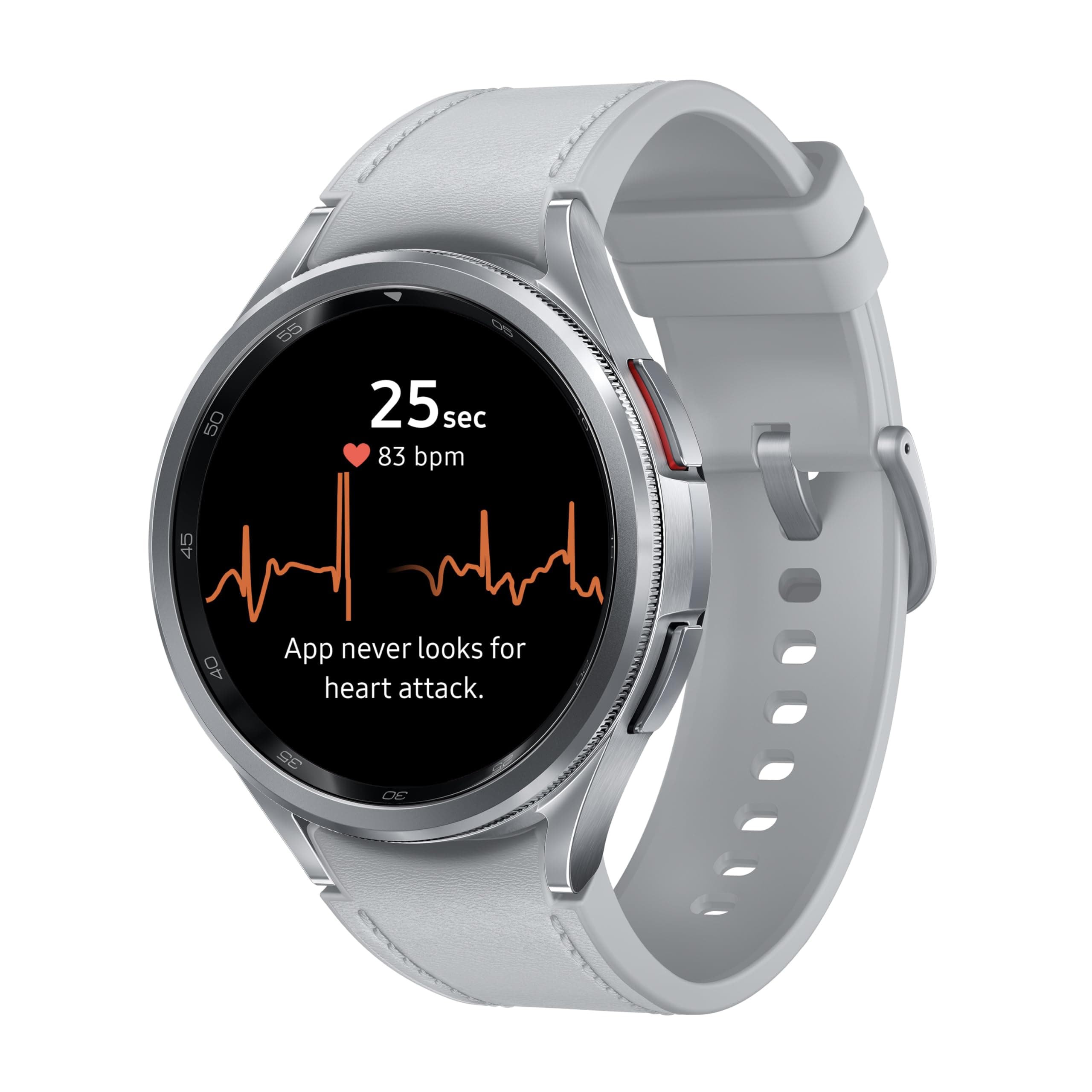 Samsung Galaxy Watch6 Classic Bluetooth (47mm, Silver, Compatible with Android only) | Introducing BP & ECG Features