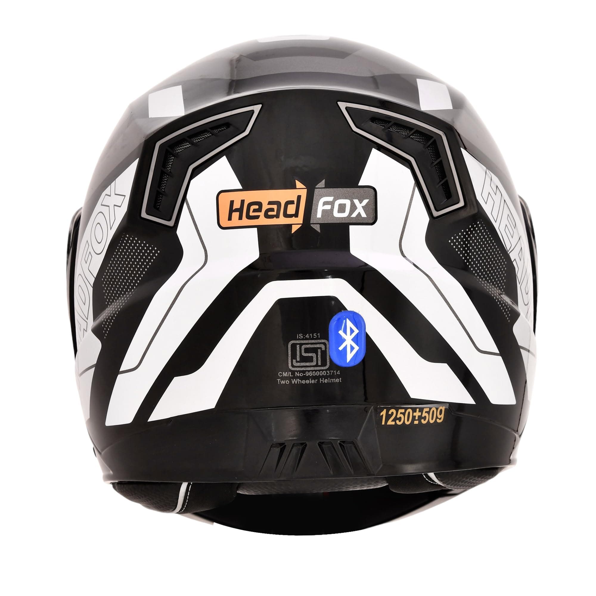 Headfox N2 Road Motorcycle Bluetooth Flip-up ISI Certified Helmet for Men, Connects Two Mobiles at Same Time with Music, Navigation & Waterproof, Comp...