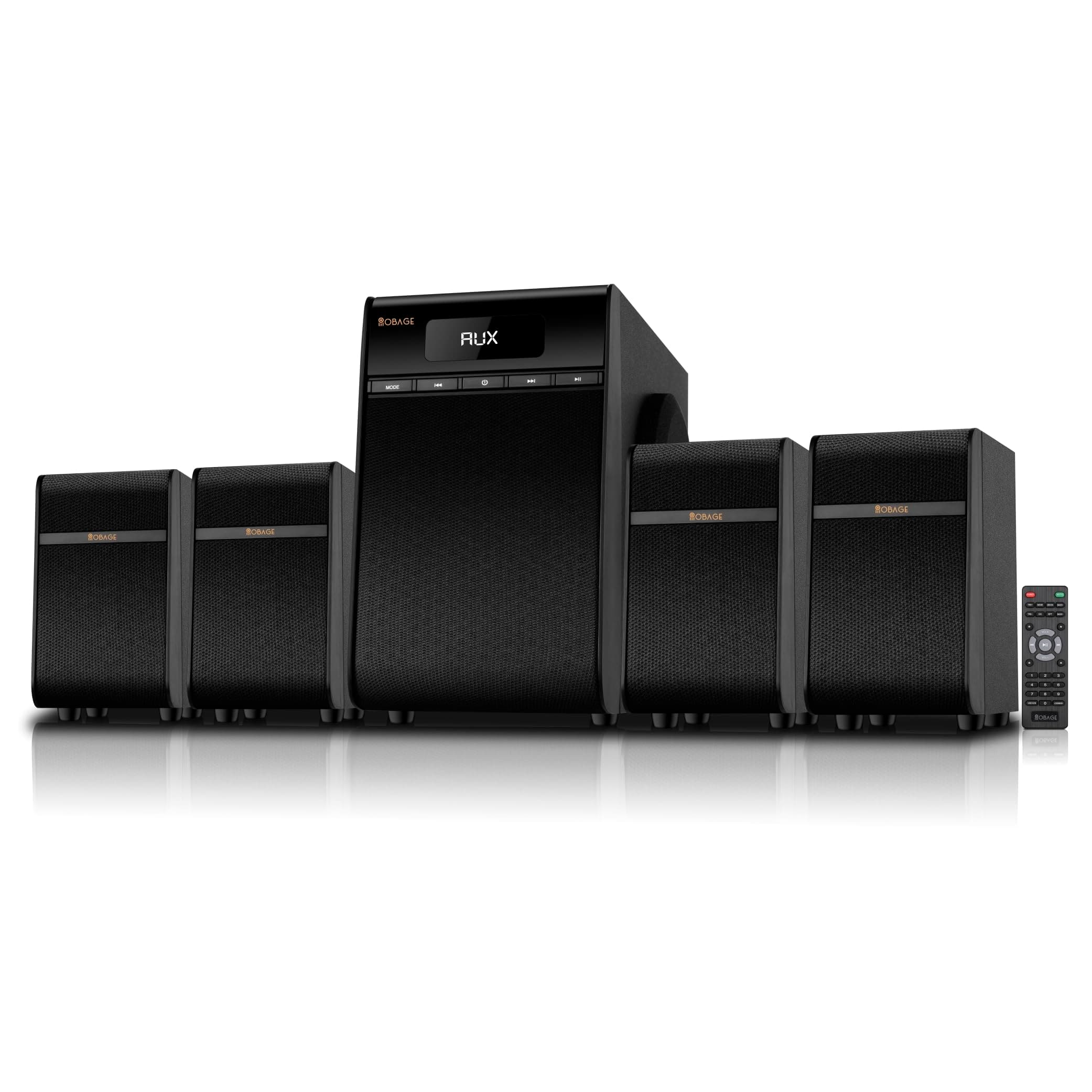 OBAGE Essential -6 4.1 Home Theatre System 100 Watt with HDMI ARC, Digital Bass Treble Control,Bluetooth 5.3v, USB,FM and AUX