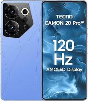 TECNO Camon 20s Pro 5G (Serenity Blue, 8GB RAM,256GB Storage)| MediaTek Dimensity 8020 Processor | 64MP RGBW(G+P) OIS Rear Camera|6.67 FHD+ Big AMOLED...