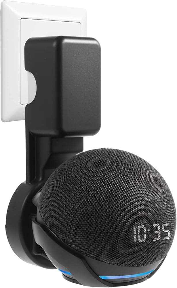 Verilux Wall Mount Holder for Echo Dot 4th/5th Generation, Wall Holder for Alexa Echo Dot 4th/5th Gen A Space-Saving Solution with Cord Management for...