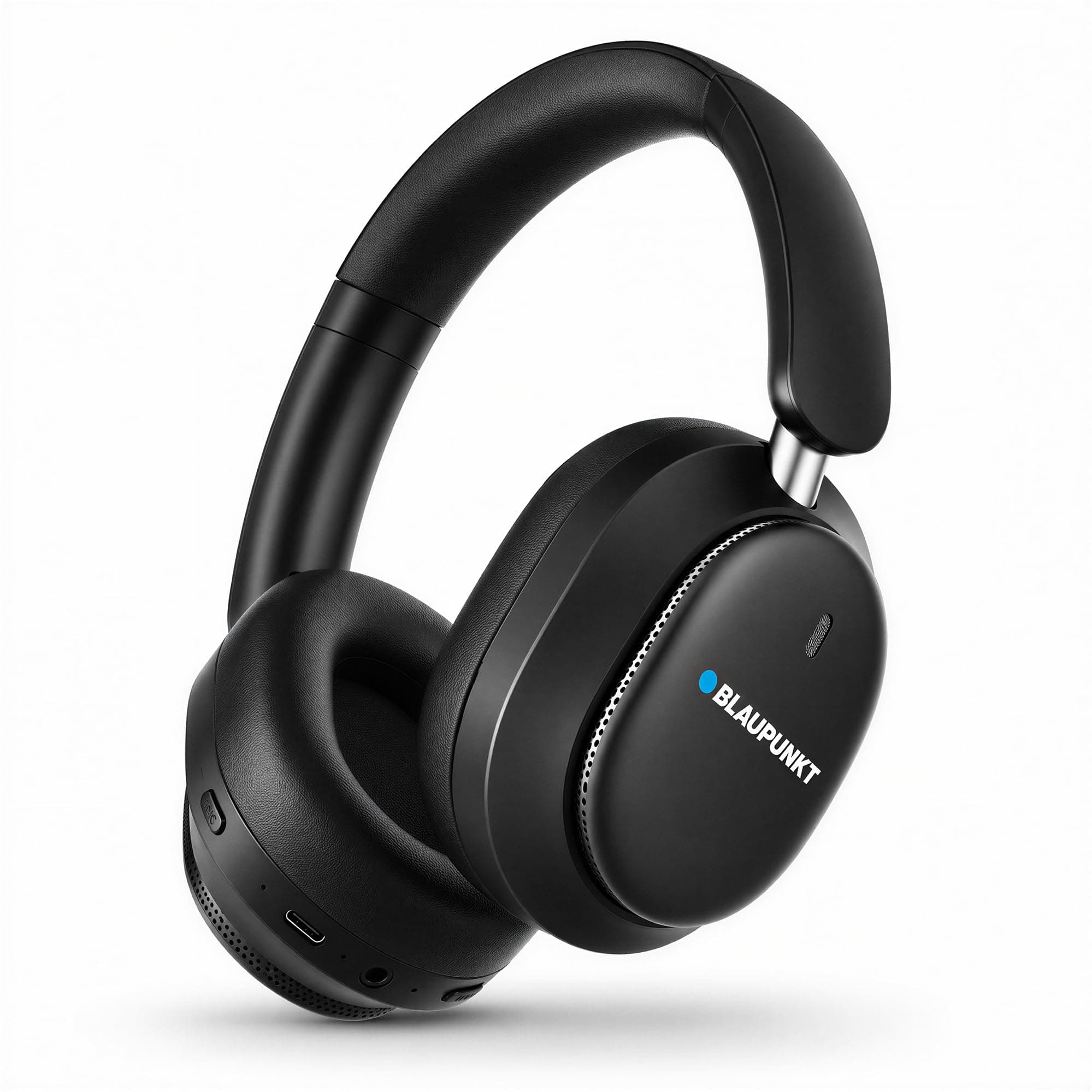 BLAUPUNKT BH61 ZENX Moksha Hybrid ANC Over Ear Bluetooth Headphones, 100H Playtime, BT 6.0, Adjustable & Foldable, IPX5 Sweat Resistant, Wireless Head...