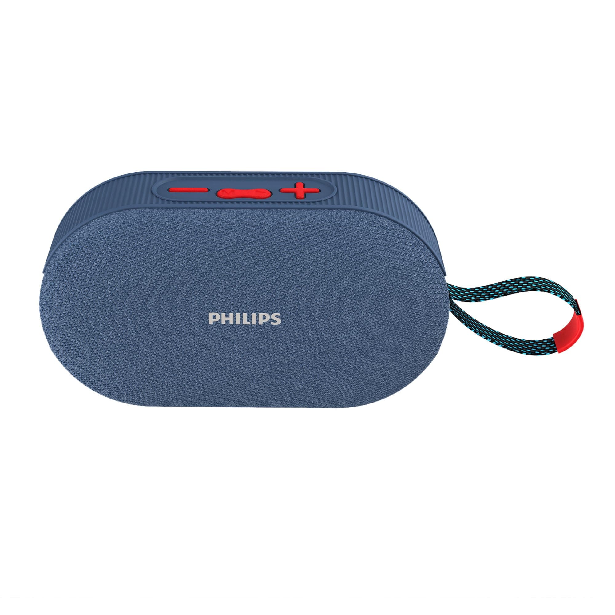 PHILIPS Audio TAS1400BL Wireless Bluetooth Speaker with Deep Bass, Passive Radiator, 12W Sound Output, 1200mAh Rechargable Battery, RGB Light Modes, 1...