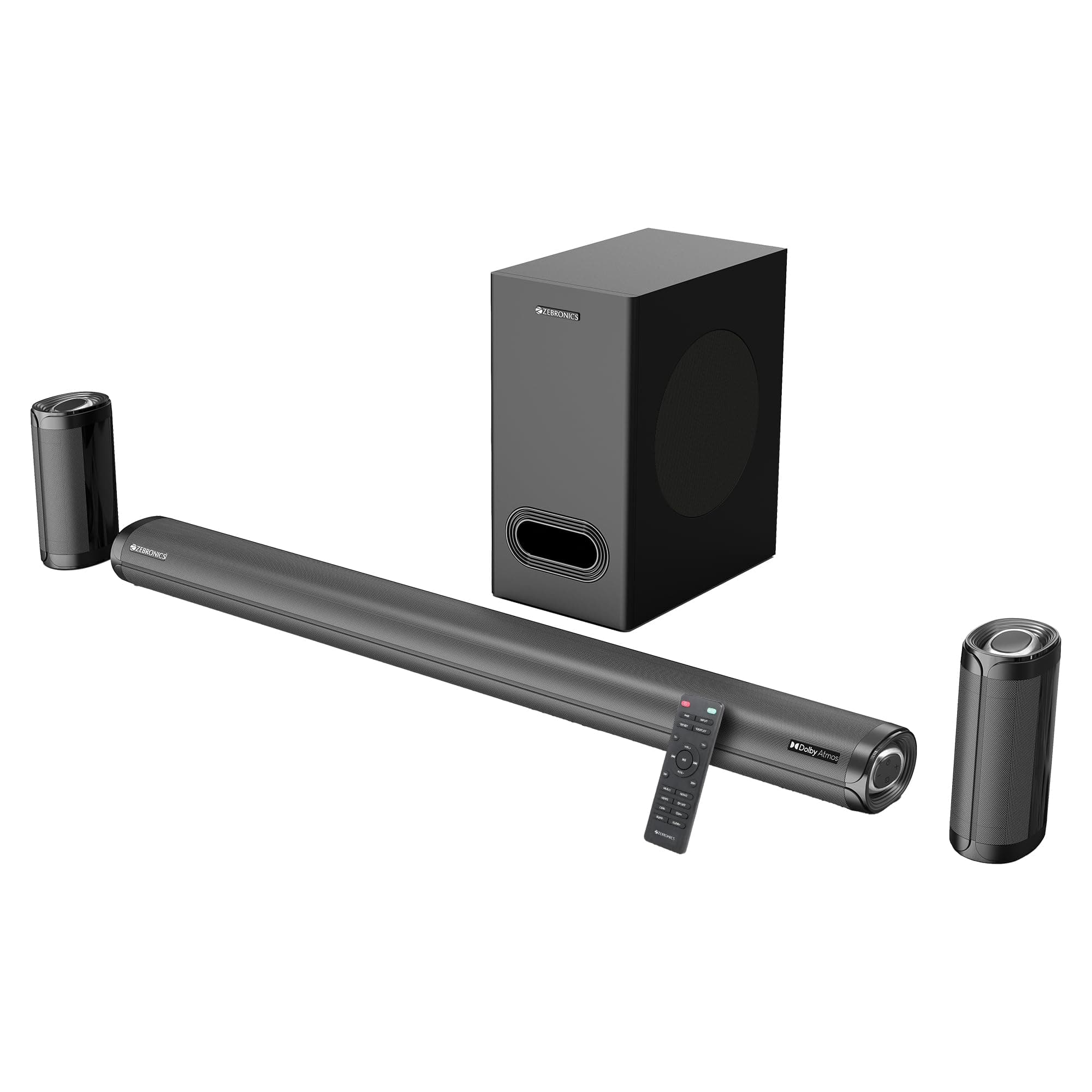 Zebronics ZEB-JUKE BAR 9700 PRO DOLBY ATMOS Bluetooth Home Theater Soundbar With Subwoofer Supporting 4K HDR, Wall Mount, USB