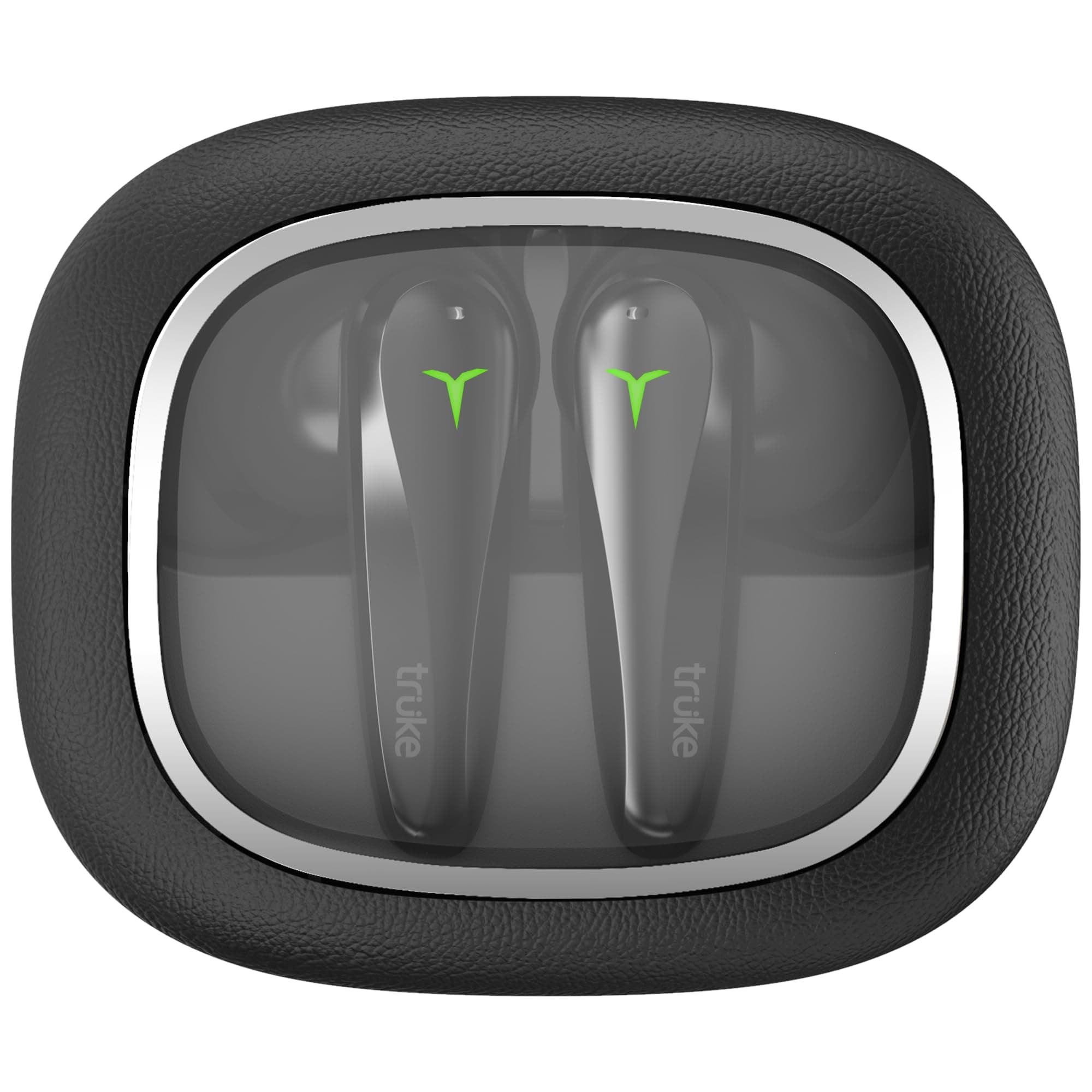 truke New Launch Crystal Dyno Leather Finish True Wireless in Ear Earbuds w/Spatial Audio, 70H Battery Fast Charge Ear Buds, 13mm Driver HiFi Sound TW...