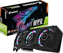 GIGABYTE AORUS GeForce RTX 3060 Ti Elite 8G (REV2.0) Graphics Card, 3X WINDFORCE Fans, LHR, 8GB 256-bit GDDR6, GV-N306TAORUS E-8GD REV2.0 Video Card