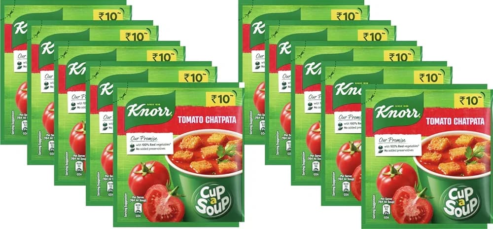 Knorr Tomato Chatpata Cup a Soup 15g (pack of 10) Unique|