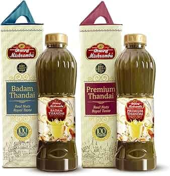 Mishrambu Thandai 750Ml (Badam Thandai & Premium Thandai), Liquid