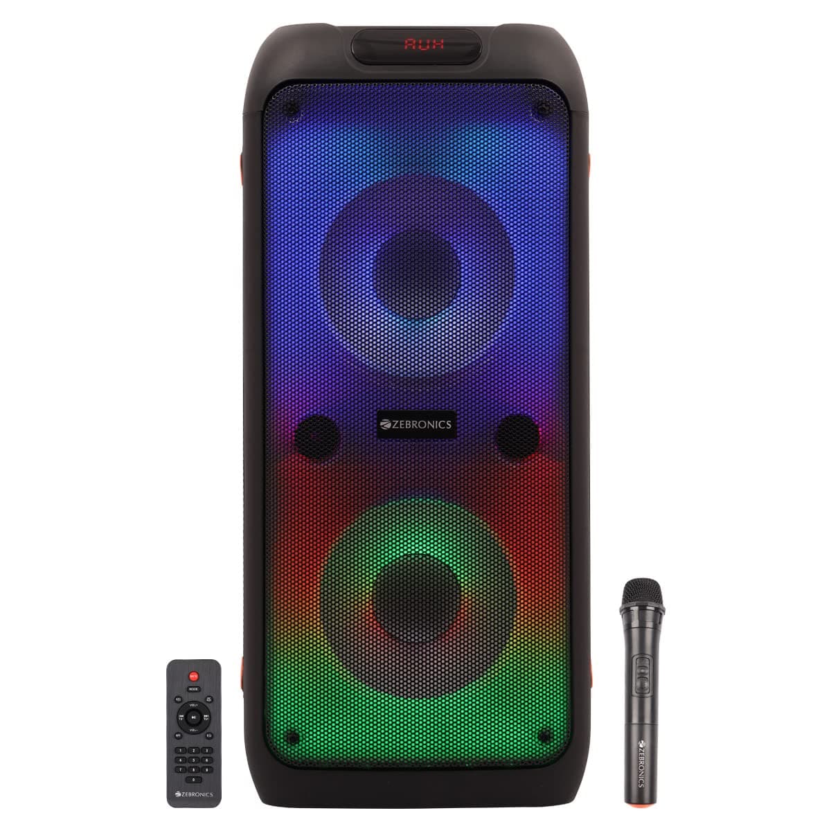 ZEBRONICS Zeb-Vibe Portable Speaker Comes with Full-Range 20.32cm Dual Drivers Along with a 2.54cm Tweeter That Delivers Powerful Sound Experience in a Portable Design.