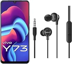 Vivo Y73 (Diamond Flare, 8GB RAM, 128GB Storage) with No Cost EMI/Additional Exchange Offers + vivo Color Wired Earphones with Mic and 3.5mm Jack (Bla