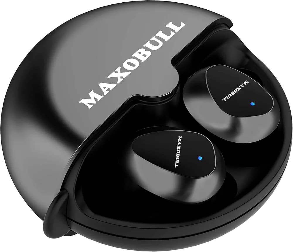 Maxobull Fly Pods True Wireless Stereo Earbuds with BT 5.0 Auto Connect and Water Resistance Tech and Extra Long Battery Backup Music Up to 30 Hrs with 490 mAh Battery Ear Buds with Touch Feature