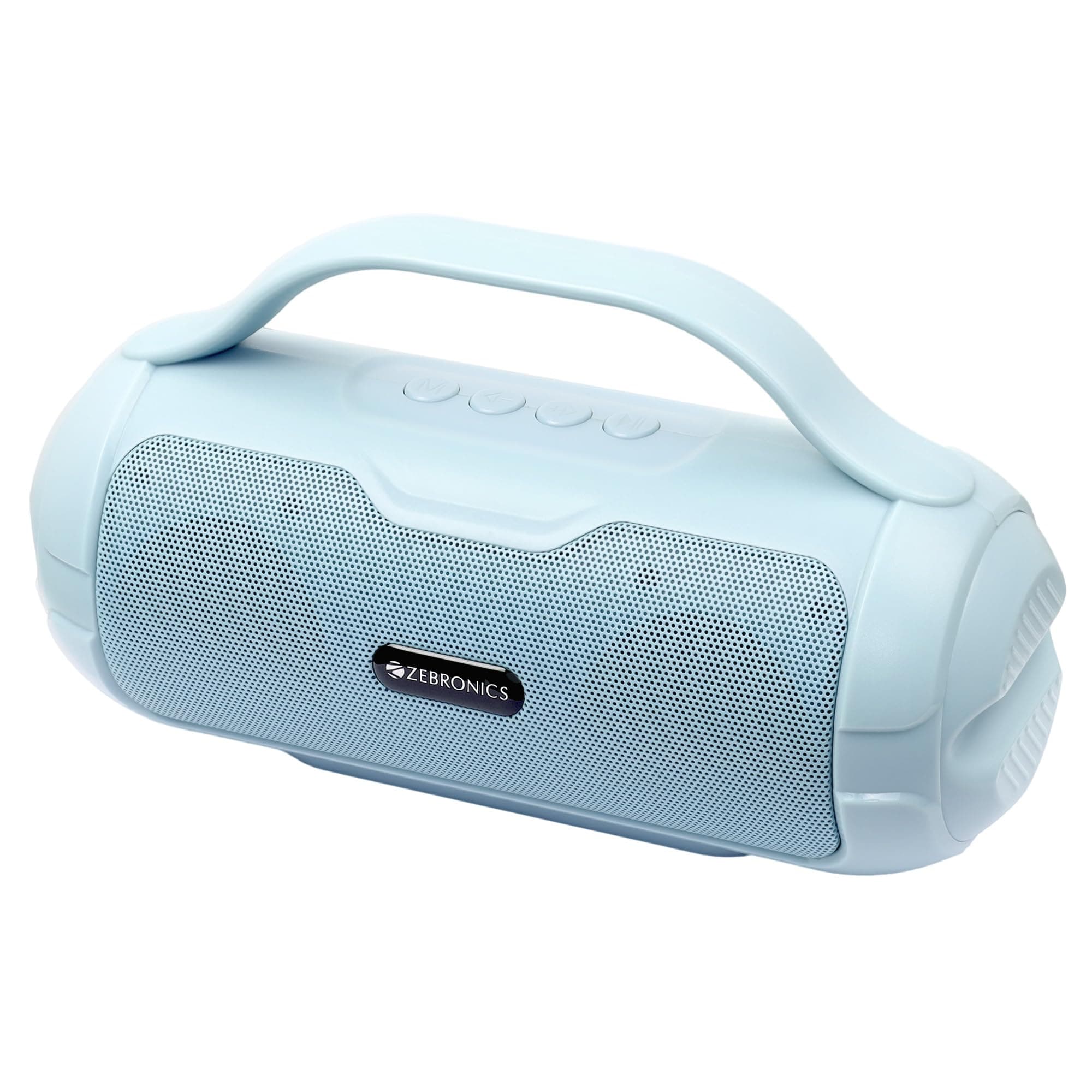ZEBRONICS Sound Feast 40 Portable Bluetooth Speaker, 8 Watts, Dual 5.2cm Drivers, Passive Radiator, Upto 16 Hours Playback, BTv5.3 | USB | mSD |TWS, C...