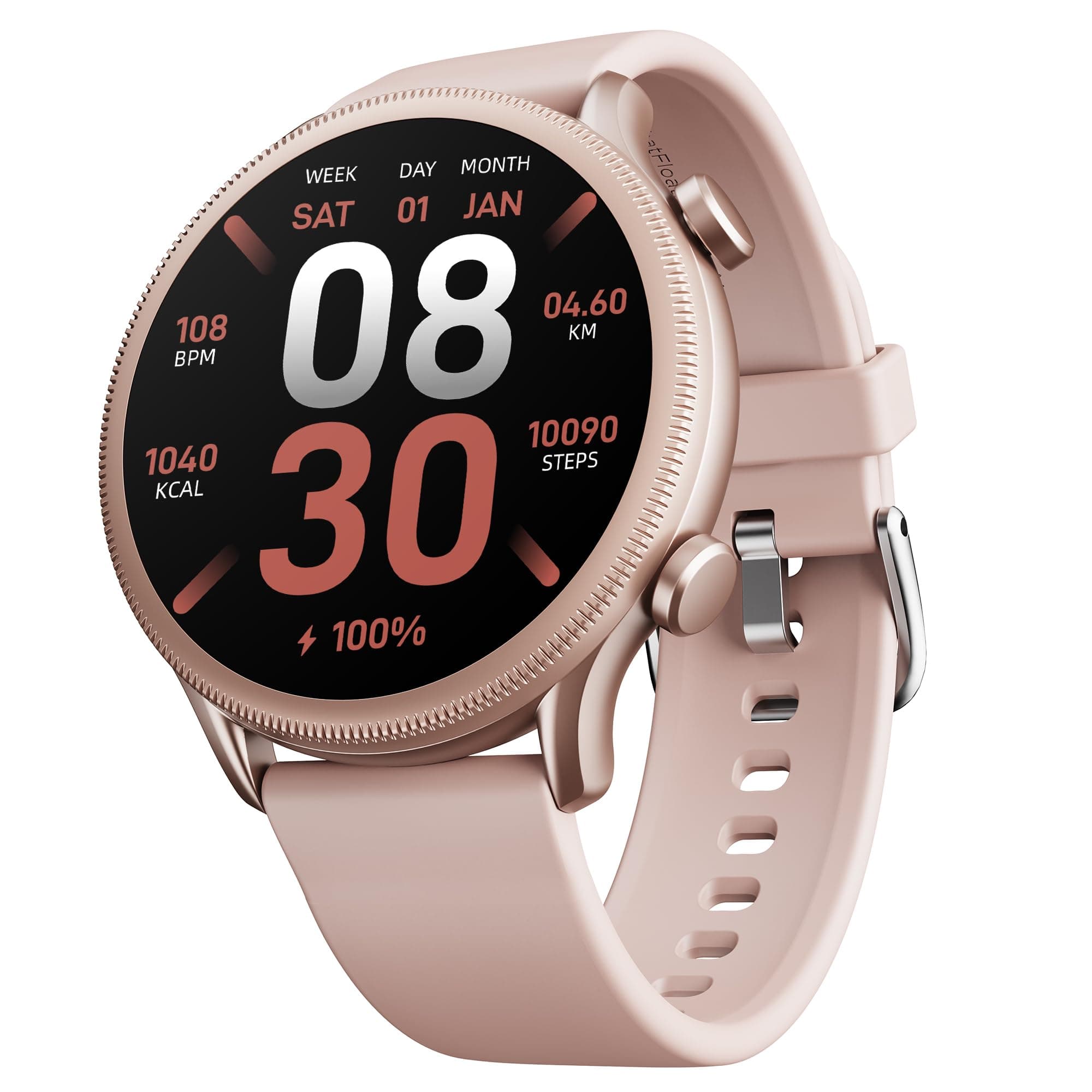 boAt Newly Launched Flash Plus Smart Watch with 1.39" HD Display, Bluetooth Calling, 100+ Sports Mode, AI Voice Assistant, Built-in Game, Heart Rate & Blood Oxygen Monitoring,IP68(Antique Beige)
