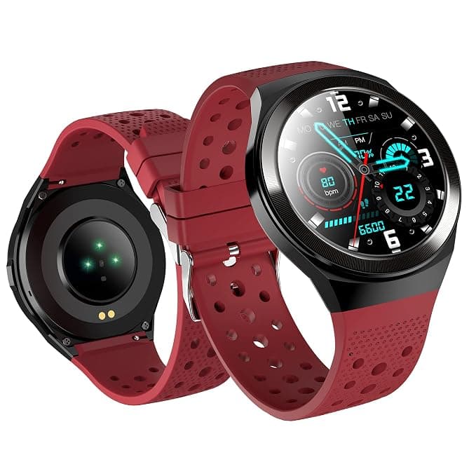 GIZMORE Gizfit 910 Full Smart Watch with in-Built Speaker Bluetooth Calling & Music, Bold Metallic Body/SpO2 and Heart Rate Monitoring, Unlimited Face