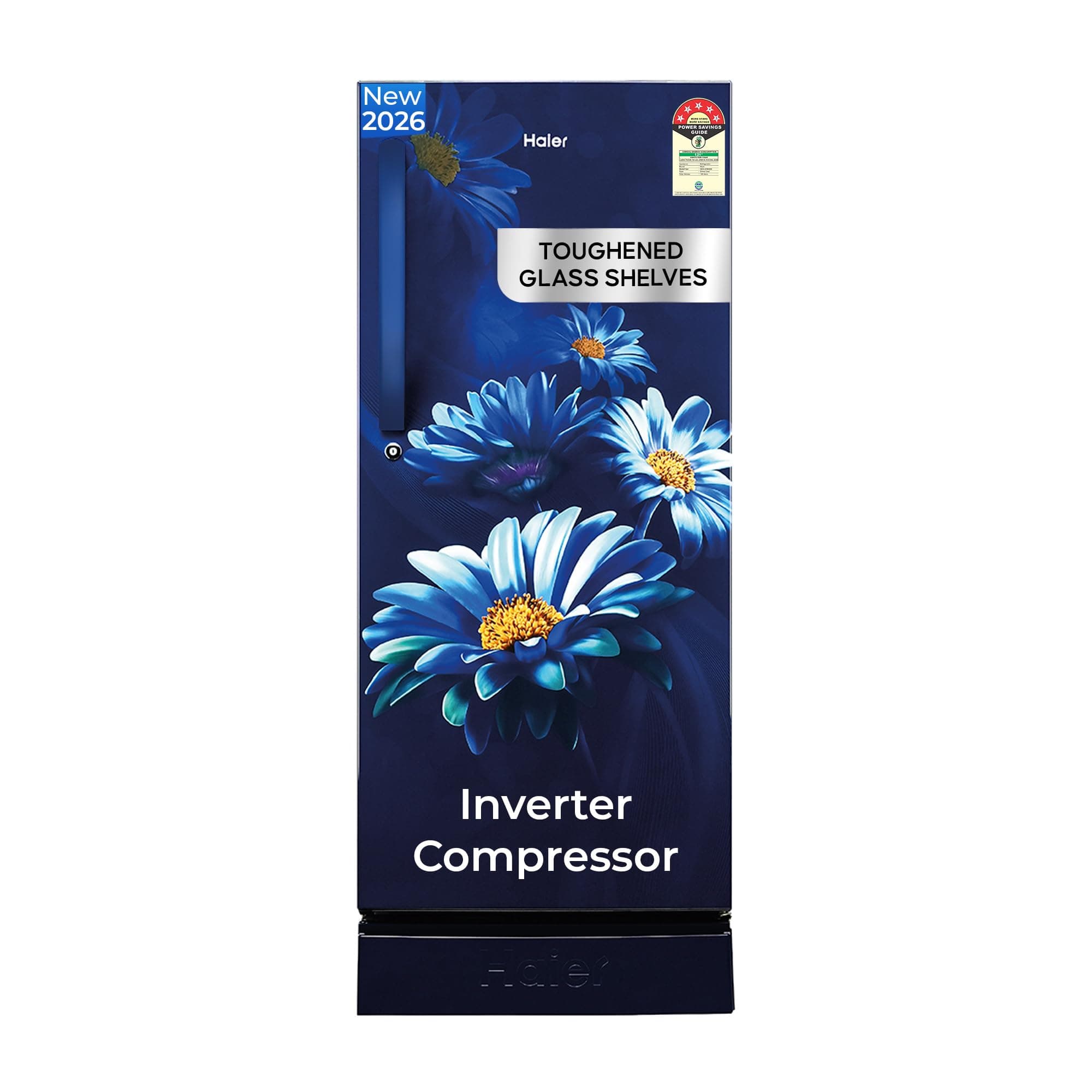 Haier 190 L 5 Star Direct Cool Inverter Single Door Refrigerator with Fast Ice Making, Easy Clean Back, Large Vegetable Box (HED-205MHBA-P, Marine Hil...