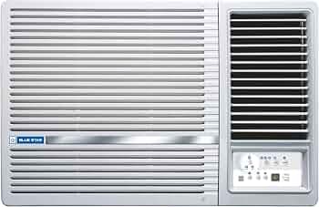 Blue Star 1 Ton 3 Star Fixed Speed Window AC (Copper, Turbo Cool, Humidity Control, Fan Modes-Auto/High/Medium/Low, Hydrophilic Blue Fins, Dust Filters, Self-Diagnosis, 2023 Model, WFB312LN, White)