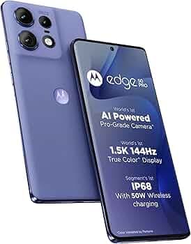 (Refurbished) Motorola Edge 50 Pro 5G with 68W Charger (Luxe Lavender, 256 GB) (8 GB RAM)