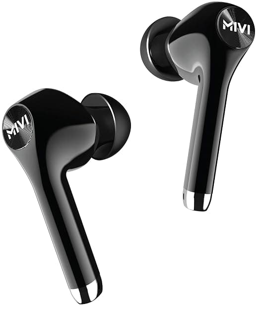 Mivi DuoPods M80 True Wireless Earbuds with Upto 30 Hours Playtime, Aptx Supported, 2 Mems mic, Smooth Touch Controls with Bluetooth 5.0 (Black) In-Ea