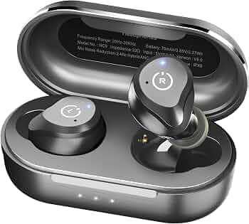 TOZO NC9 Hybrid Active Noise Cancelling Wireless Earbuds,in Ear Headphones IPX6 Waterproof Bluetooth 5.3 Stereo Earphones, Immersive Sound Premium Dee...