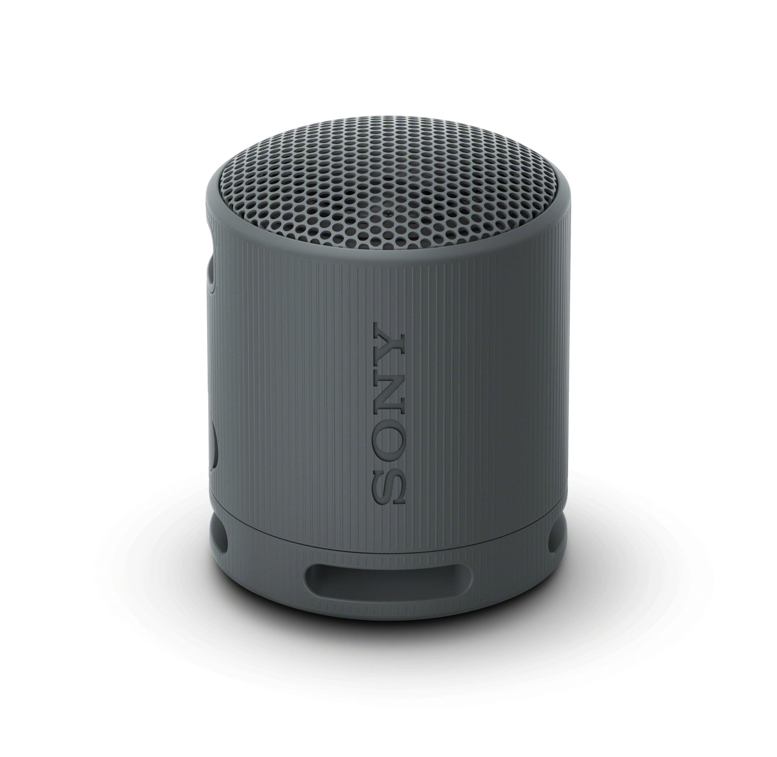 Sony SRS-XB100 Wireless Bluetooth Portable Lightweight Super-Compact Travel Speaker, Extra-Durable IP67 Waterproof & Dustproof, 16 Hrs Batt, Versatile Strap, Extra Bass and Hands-Free Calling-Black