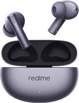 (Refurbished) realme Buds Air 6 TWS Earbuds with 12.4 mm Deep Bass Driver, 40 Hours Play time, Fast Charge,50 dB ANC,LHDC 5.0, 55 ms Low Latency, IP55...