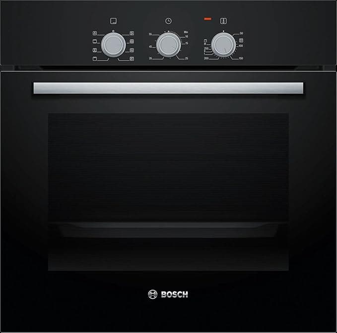Bosch 66 L Series 2 built-in oven with 3D hot air 60 x 60 cm (HBF031BA0I, Black)