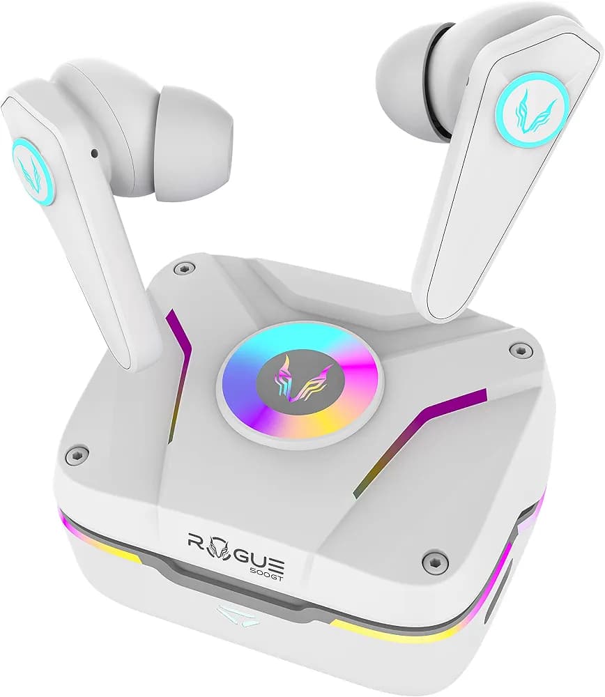 (Renewed) TAGG Rogue 500GT Gaming True Wireless Earbuds | 42ms Ultra Low Latency | 9 Pulse Lighting Modes, 4Mic Environmental Noise Cancellation | Type-C Fast Charge | in-Built Gaming Mode & BassX Mode | White