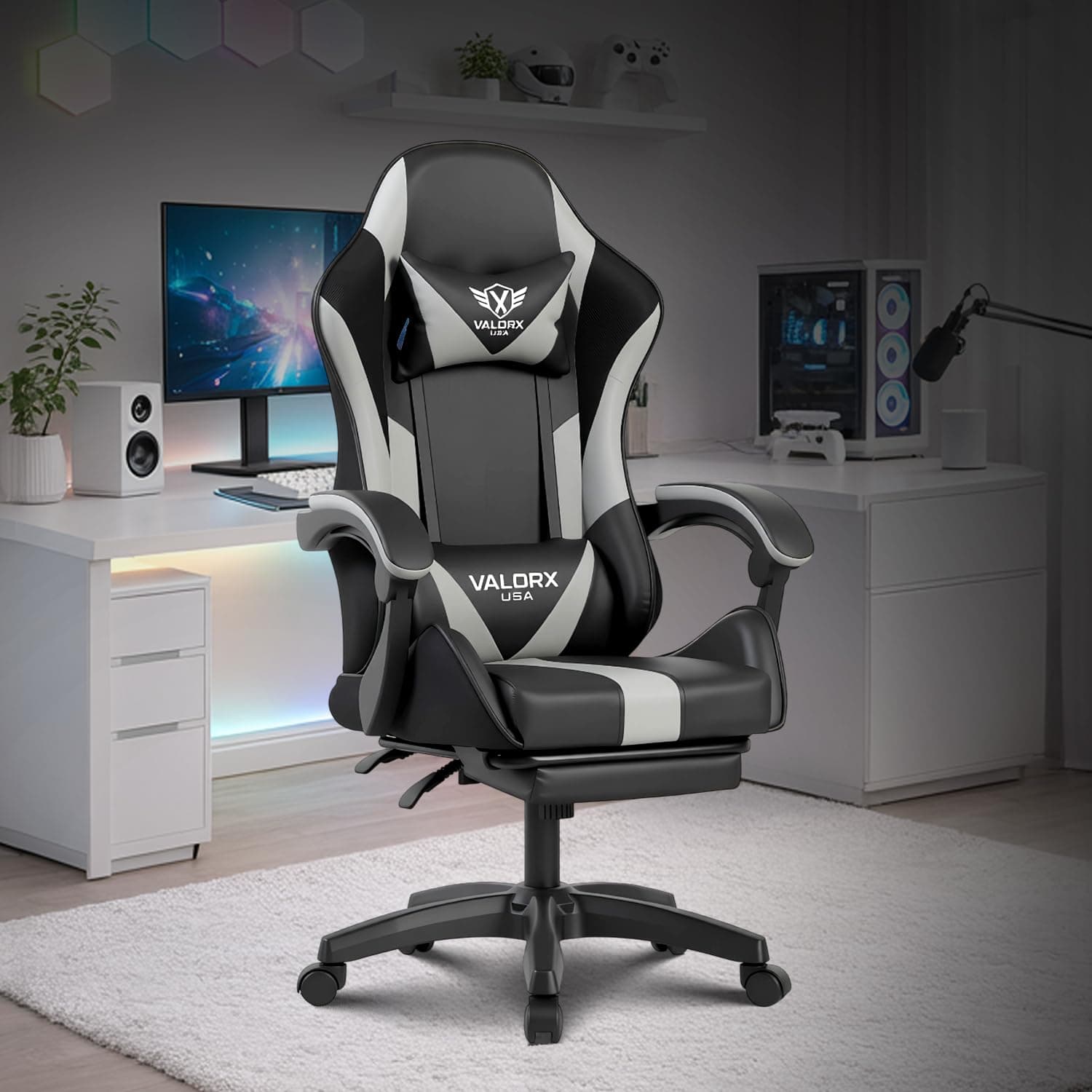Warrior 2026 Edition Gaming & Office Ergonomic Chair |Vegan Leather| 360 Swivel, High Back 135 Recliner | Adjustable Height & Linkage Armrest| Lumbar ...