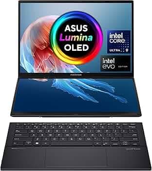 ASUS Zenbook Duo OLED (2024), 14" (35.56cm) FHD OLED Touch Display, Intel Core Ultra 9 Processor 185H, Dual Screen Laptop (32GB/2TB SSD/Intel Arc Grap...