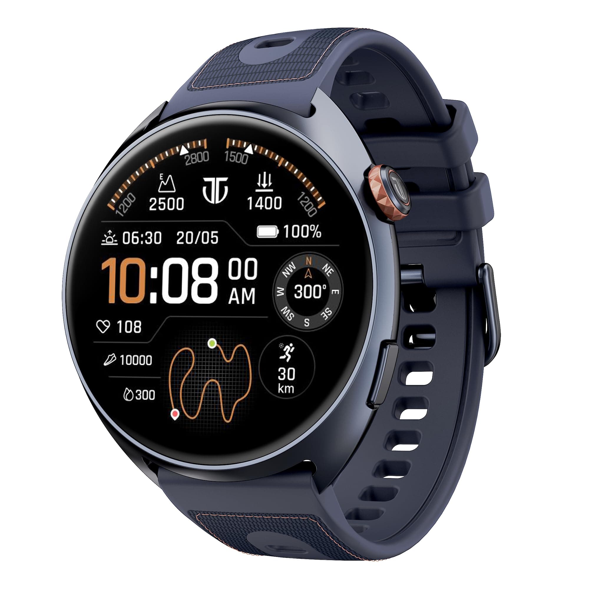 Titan Celestor 2.0 Smartwatch with 1.43" inch AMOLED Display, Dual Band GPS, ABC, Offline Maps, 5 ATM, Training Load & Readiness, Running Courses, Off...