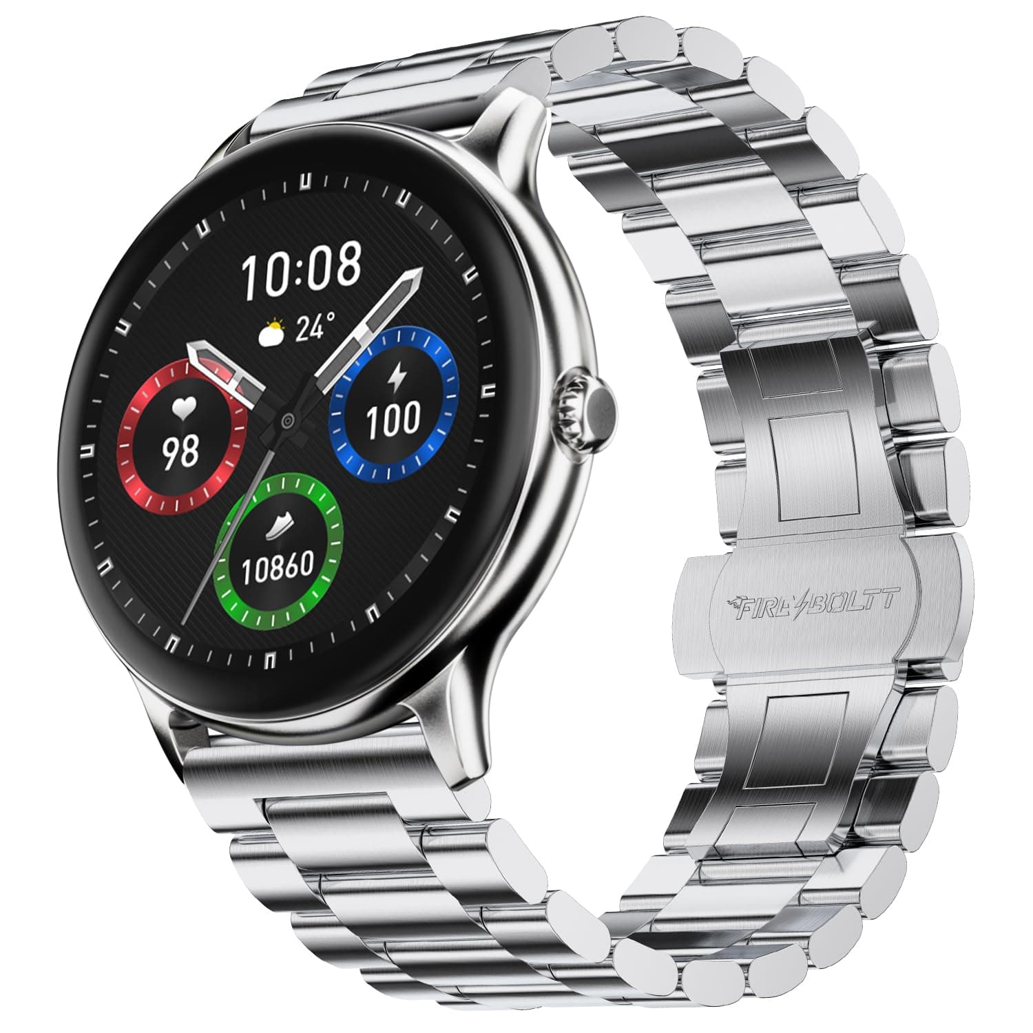 Fire-Boltt Newly Launched Phoenix Ultra Blaze Luxury Stainless Steel, Bluetooth Calling Smart Watch, AI Voice Assistant, Metal Body with 120+ Sports M...