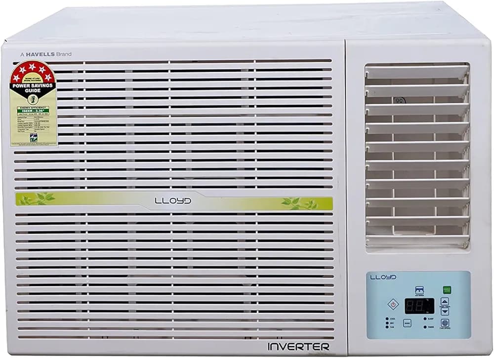Lloyd 1.5 Ton 5 Star Inverter Window AC (Copper, Clean Air Filter, 2023 Model, GLW18I5FWCEV, White)