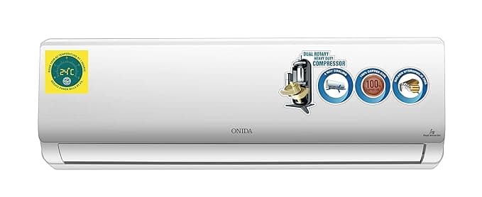 Onida 1.5 Ton 3 Star Inverter Split AC (Copper, IR183ICY, White) Air Conditioners