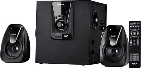 Impex Musik Plus 50 Watts 2.1 Channel Multimedia Speaker System with USB/SD/MMC Card/Bluetooth & Remote Function (Black)