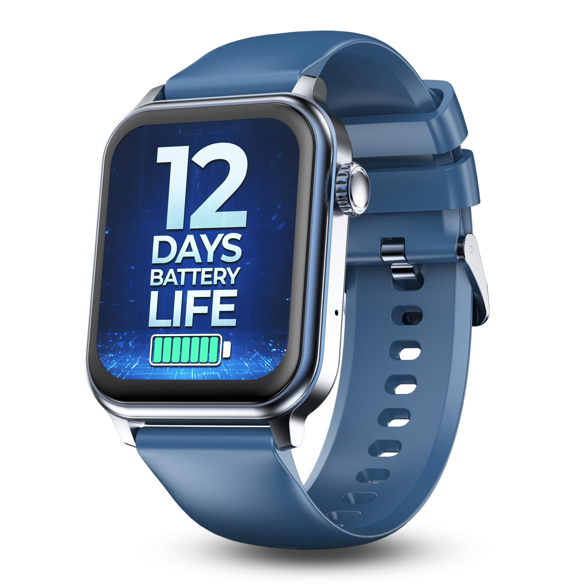 Pebble Ultra Life 1.83" True HD 600 Nits Display, BT Calling, 600 mAh Battery, Unisex Design, Sensor, Multi Sports Mode (Teal Blue)