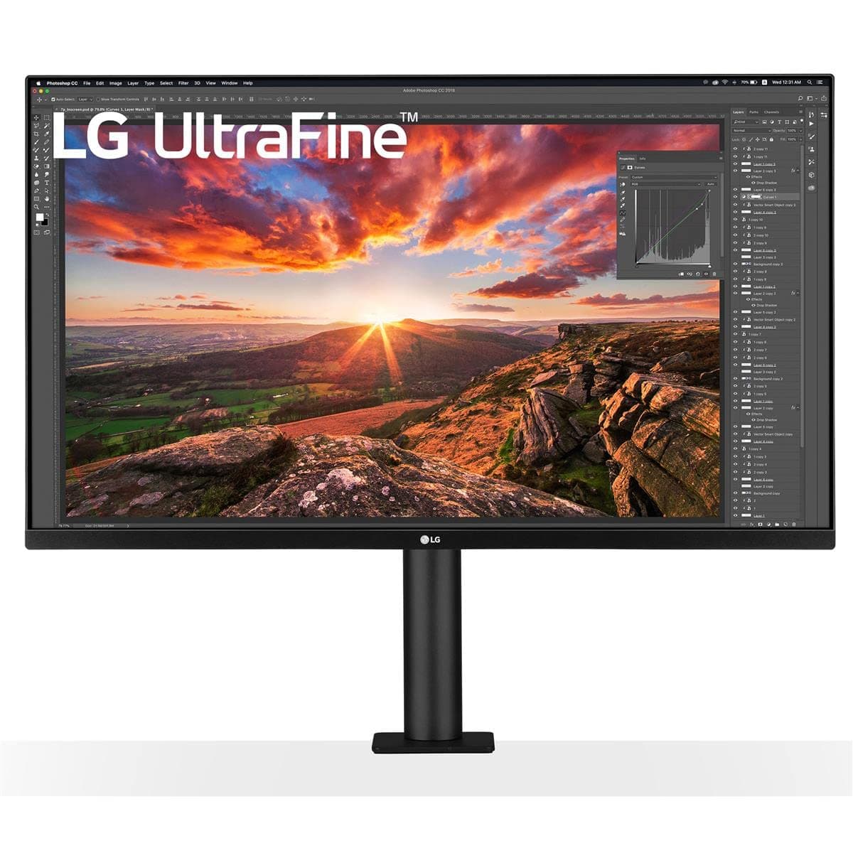 LG 32UN880-B 32" Ultrafine Display Ergo UHD 4K IPS Display with HDR 10 Compatibility and USB Type-C Connectivity, Black