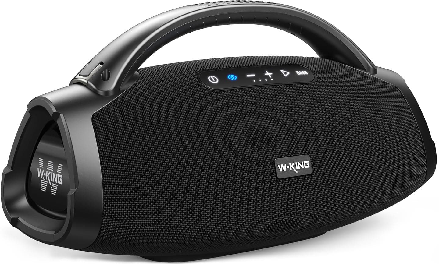W-KING Loudest Boom Box X20, 330W Peak, 7.5" Subwoofer, 2.1Ch, IPX7 Waterproof Party Bluetooth Speaker, Hi-Fi, Large Wireless Speakers, BT5.4, EQ APP,...