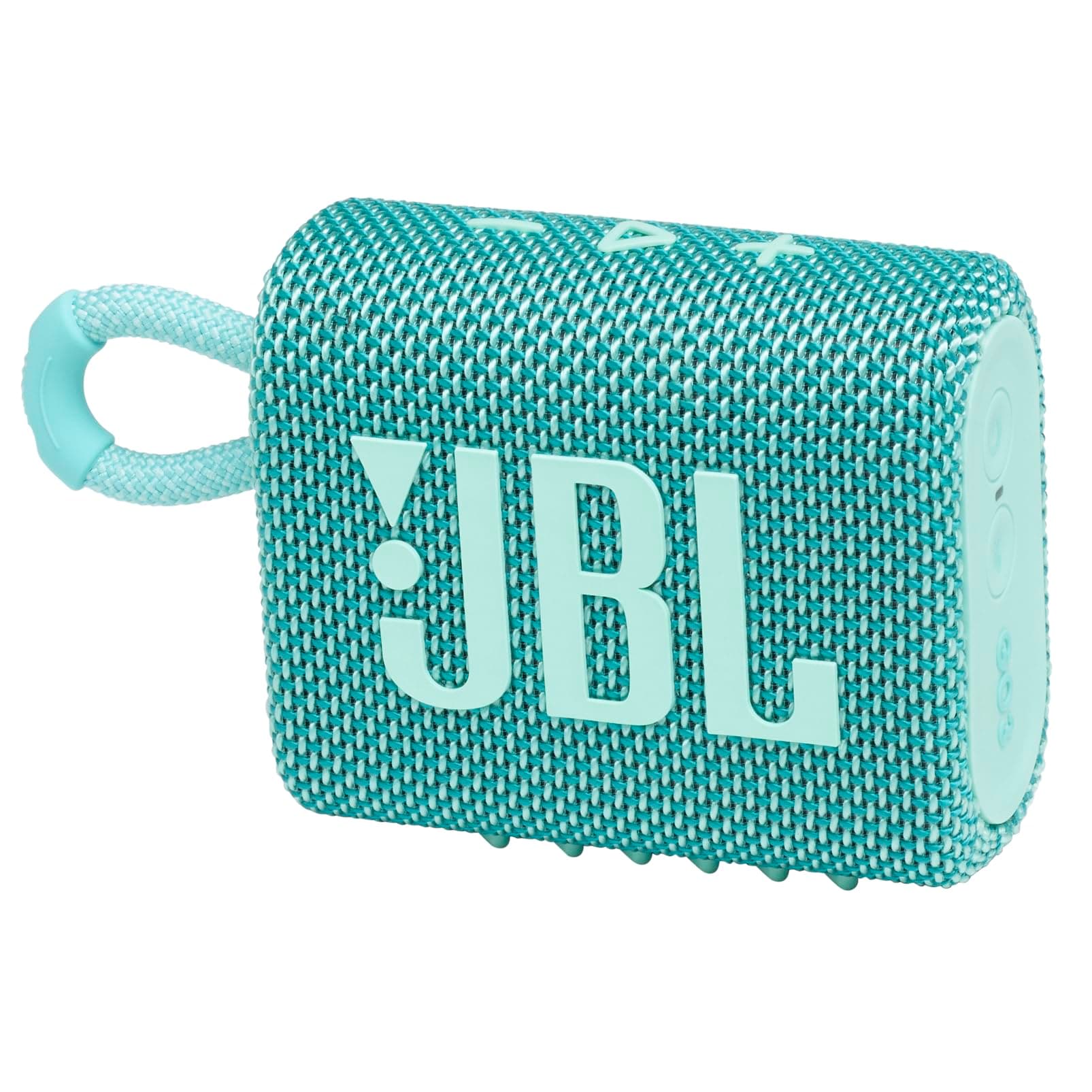 JBL Go 3, Wireless Ultra Portable Bluetooth Speaker, JBL Pro Sound, Vibrant Colors with Rugged Fabric Design, Waterproof, Type C (Without Mic, Teal),