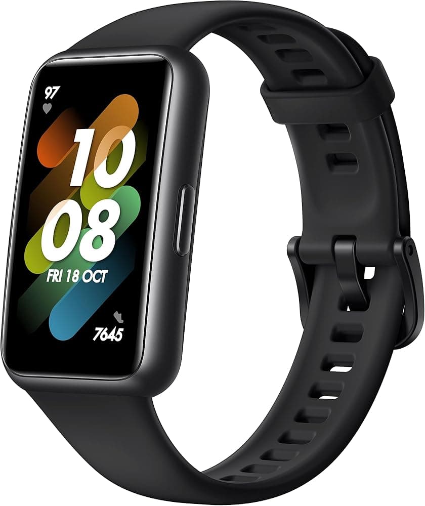 Huawei Band 7 Smartwatch Health and Fitness Tracker, Slim Bezel-Less Screen, 2-Week Battery Life, SpO2 Blood Oxygen & Heart Rate Monitor, Sleep Tracki...