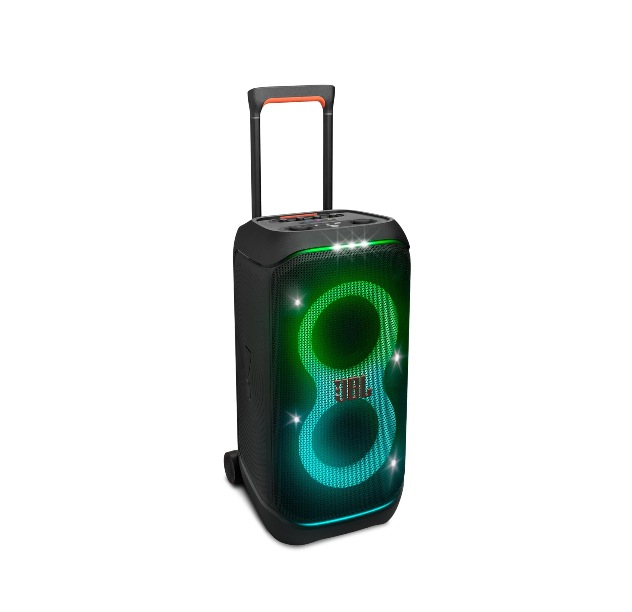 JBL Partybox 320, Portable Bluetooth 240W Party Speaker, AI Sound Boost, Futuristic Light Show, Multispeaker Connection by Auracast, Telescopic Handle...
