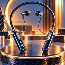 iFAST IF-108 Digital Display Bluetooth 5.5 Wireless Neckband Earphones with Mic | Up to 120 Hours Music Pla...