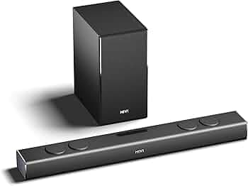 Mivi Fort Q350 Soundbar with 350W Surround Sound, 2.1 Channel soundbar with a Wireless External subwoofer, Multiple EQ and Input Modes, Remote Accessi...