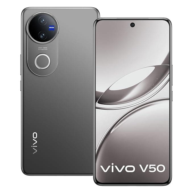 (Refurbished) Vivo V50 5G (Titanium Grey, 8GB RAM, 256GB Storage) with No Cost EMI/Additional Exchange Offers